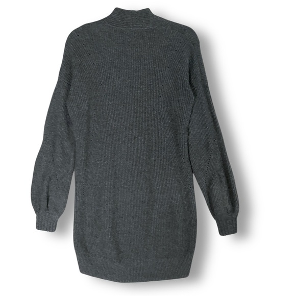 Athleta Lucca Cardigan Sweater Sz XS Cashmere Wool Blend Charcoal Gray Long Open - Picture 7 of 12